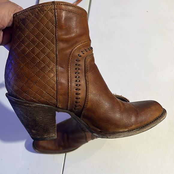 Cuadra Brown Leather Ankle Boots with tassel 9.5 - Picture 4 of 15